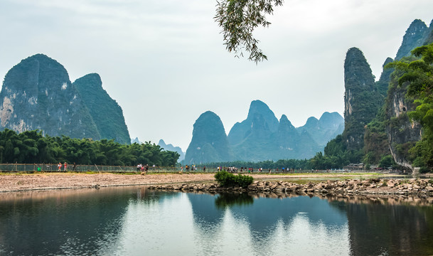 桂林山水阳朔风光漓江漂流装饰画