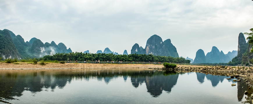 桂林山水阳朔风光漓江漂流装饰画