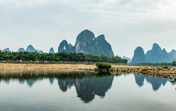 桂林山水漓江漂流阳朔风光装饰画