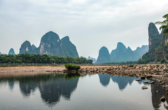 桂林山水漓江漂流阳朔风光装饰画