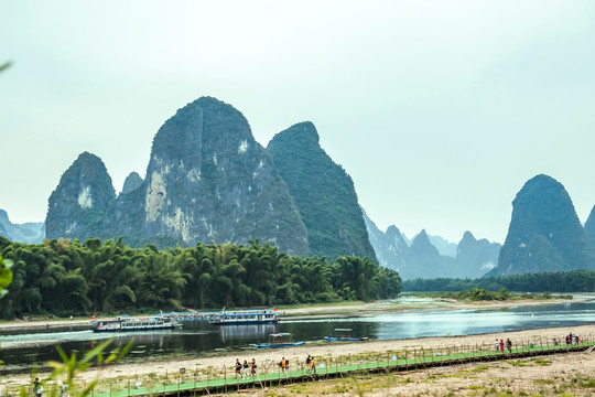 桂林山水漓江漂流阳朔风光装饰画