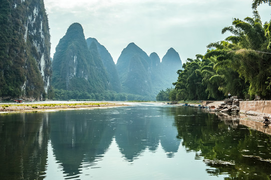 桂林山水阳朔风光漓江漂流装饰画