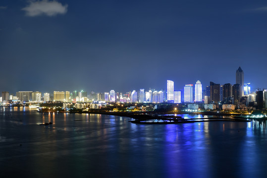 海口滨海城市风光夜景