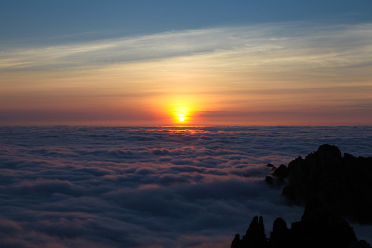 黄山日出云海