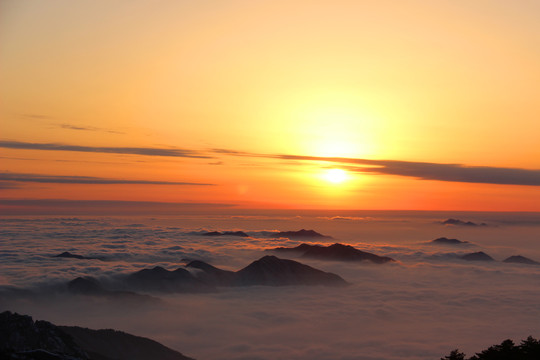 黄山日出云海