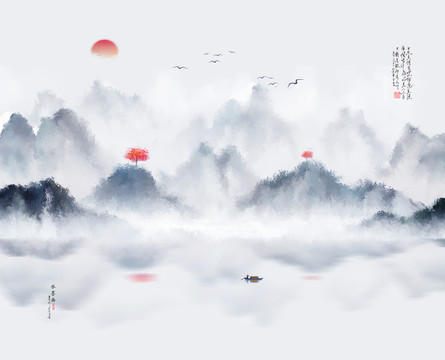 水墨裝飾畫