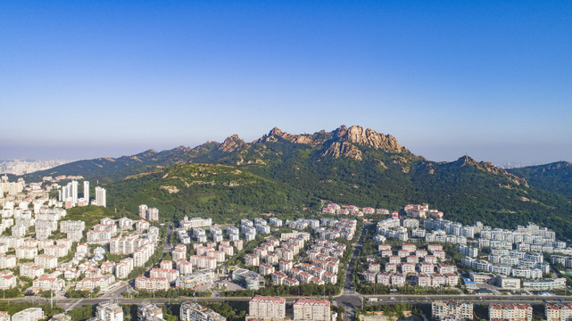 航拍青岛浮山全景