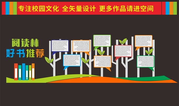 好書推薦讀書文化墻