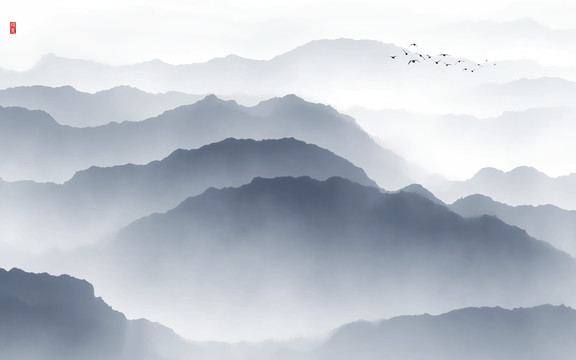 山水抽象畫