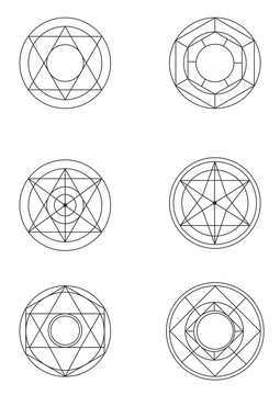 圆形几何系列图案
