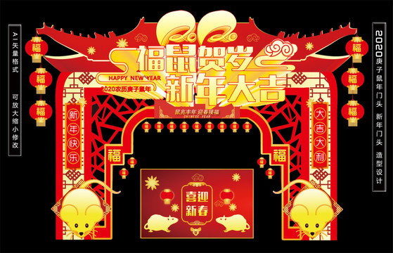 鼠年門頭