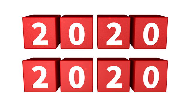 2020金色紅色方塊裝飾擺設(shè)