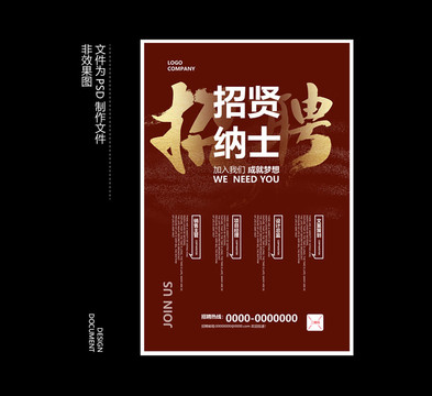 招賢納士招聘海報(bào)
