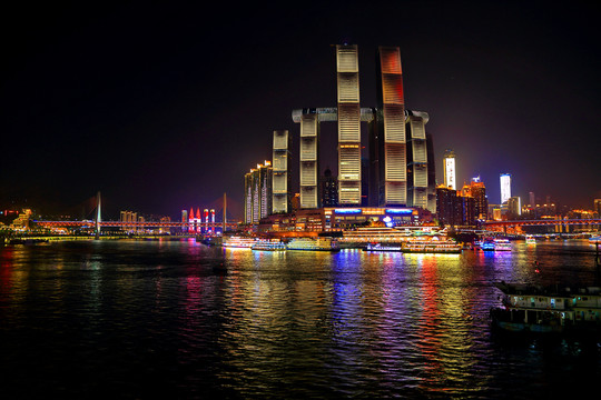 重庆朝天门夜景