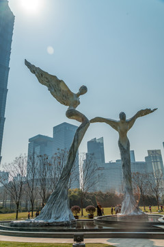 上海绿地公园天使雕塑