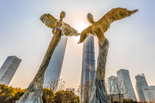 上海绿地天使雕塑