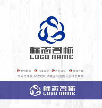 水滴旋转标志能源化工logo