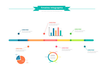 彩色简约时程信息图表