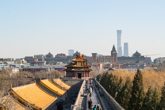 北京故宫城墙角楼