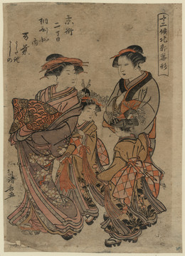 鳥居清長來自吉原的妓女