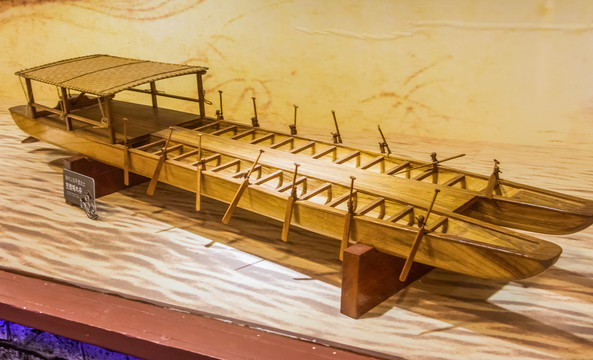 双体独木舟模型