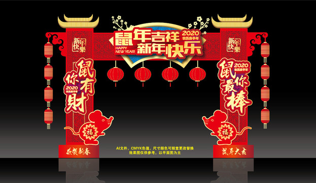 鼠年門頭