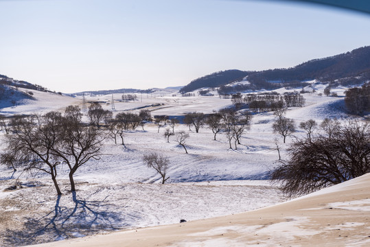 坝上雪景