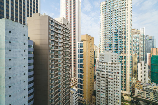 中国香港湾仔区高层建筑