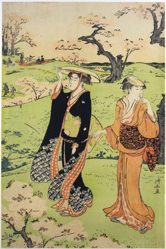 鳥居清長藝姬享受櫻花
