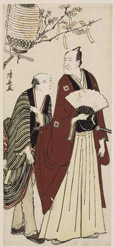 鳥居清長演員和隨從
