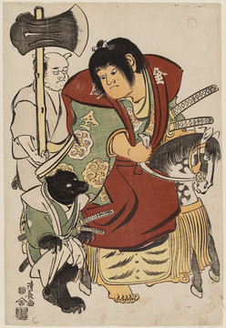 鳥居清長金太郎騎著馬