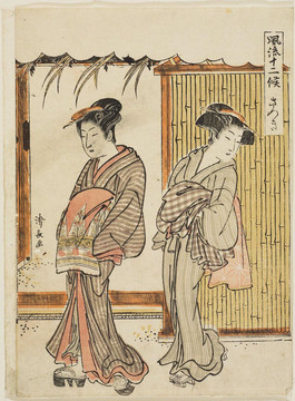 鳥居清長兩名歌姬