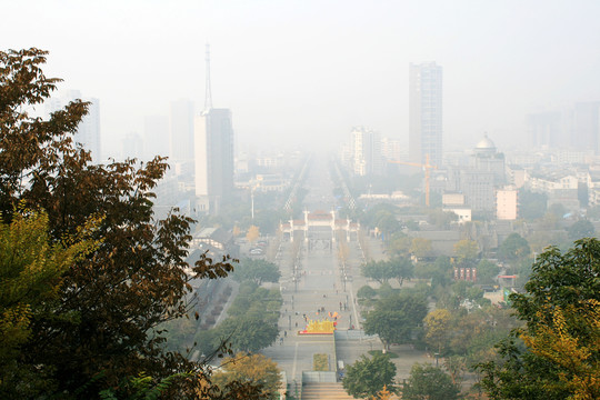 城市雾景