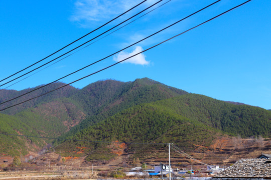 蓝天白云青山绿水