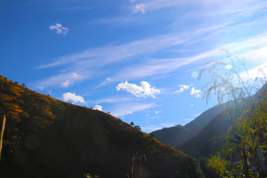 蓝天白云青山绿水