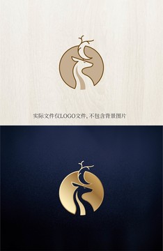logo标志商标字体设计鹿