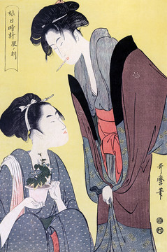 喜多川歌麿兩位妓女