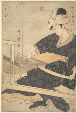 喜多川歌麿織布機
