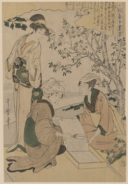喜多川歌麿絲綢生產(chǎn)的三個(gè)階段