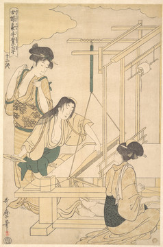 喜多川歌麿丝绸生产的三个阶段