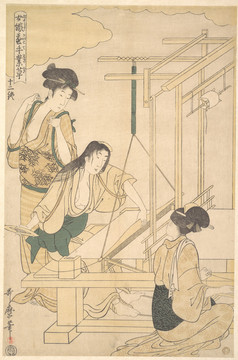 喜多川歌麿絲綢生產(chǎn)的三個階段