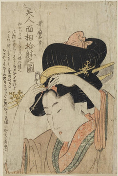 喜多川歌麿漂亮的女性