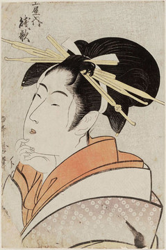 喜多川歌麿玉屋的靜田