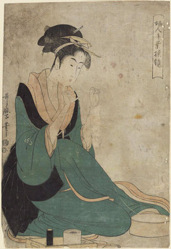 喜多川歌麿綁線