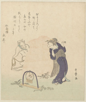 喜多川歌麿女人與狼