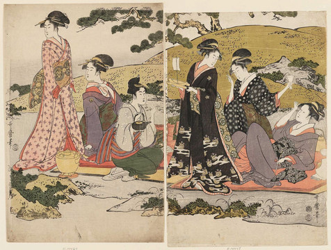 喜多川歌麿樹下野餐