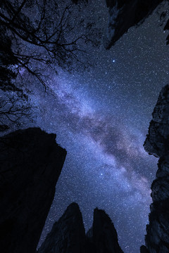 雁荡山星空夜景