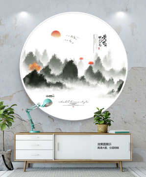 水墨玄關畫
