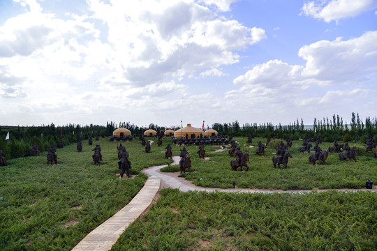 成吉思汗陵内的场景