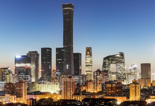 中国北京中国尊大楼夜景